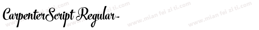 CarpenterScript Regular字体转换